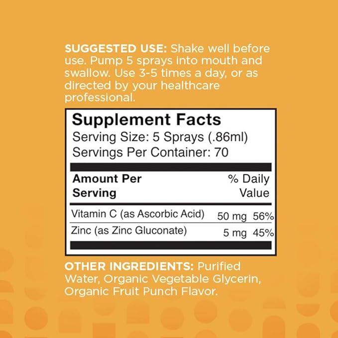 nbpure Zinc Up+ Zinc Liquid Spray with Vitamin C for Kids & Adults, 2 fl oz