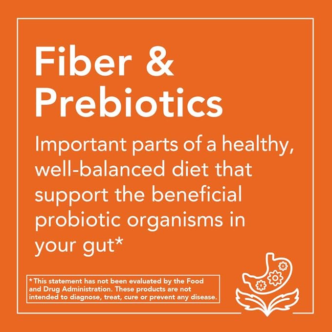 NOW Foods Supplements, Fiber-3, Certified Organic, Non-GMO Project Verified, Psyllium Free, with Organic Golden Flax Meal, Acacia & Inulin, 16-Ounce
