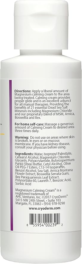 Magnesium Calming Cream 4 oz