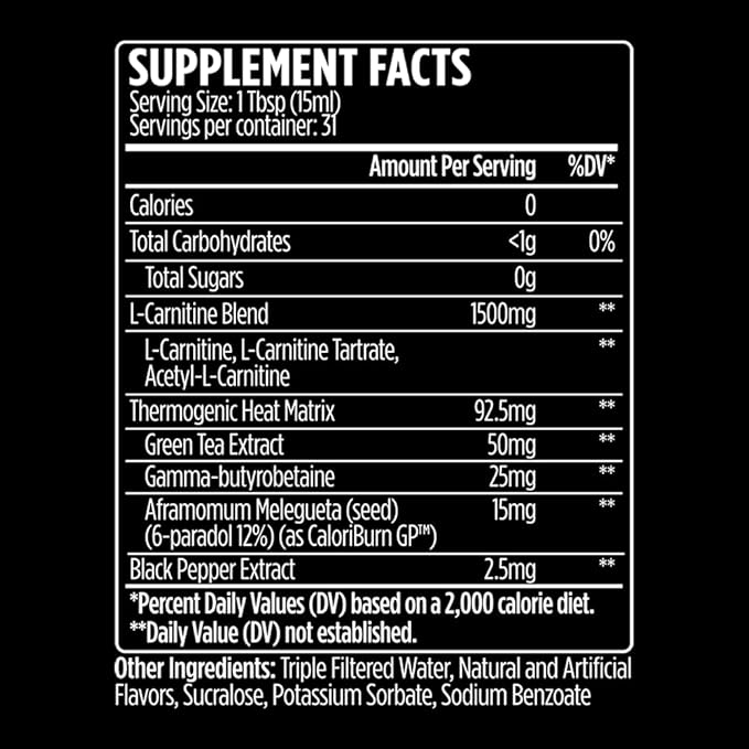 VMI Sports L-Carnitine 1500 Heat Liquid Enhanced Thermogenic | 1500 mg Carnitine | Maximum Absorption Formula | Great Taste for Men & Women | 31 Servings (Miami Vice)