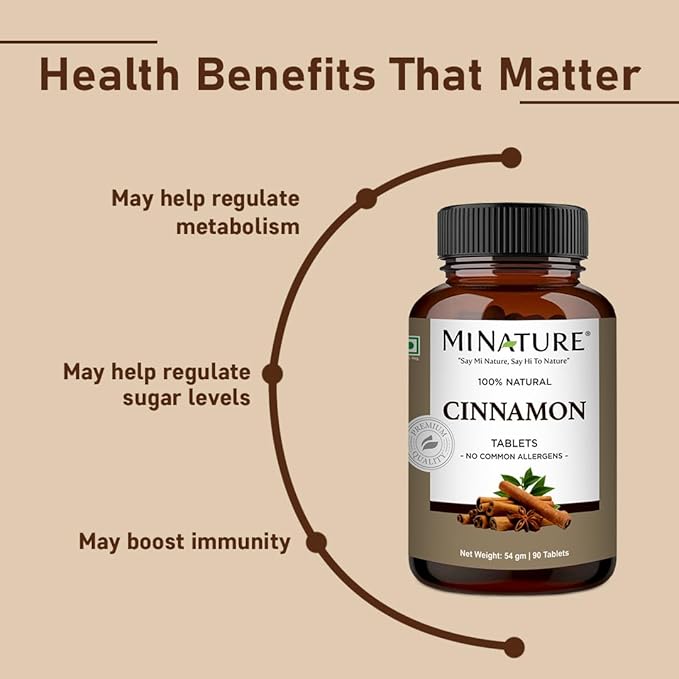 minature Cinnamon Tablets | Herbal & Plant Based| Support Immunity| Gluten Free Non-GMO |Overall Wellbeing |90 Tablet, 45 Days Supply 500mg