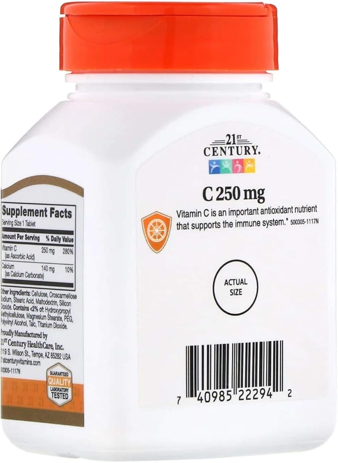 21st Century C 250 mg Tablets, 110-Count (Pack of 2)