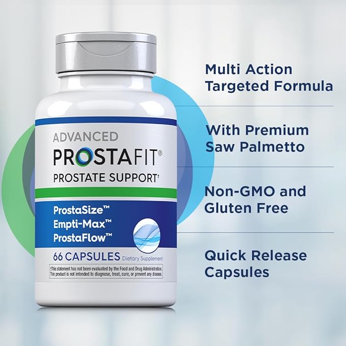 Piping Rock ProstaFit Advanced Prostate Support* | Health Supplement for Men | Herbal Complex with Saw Palmetto, Pumpkin Seed, Zinc, Plus Stinging Nettle Extract | 66 Capsules | Laboratory Tested