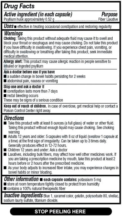 Quality Choice Daily Fiber Capsules for Regularity, 160 Count