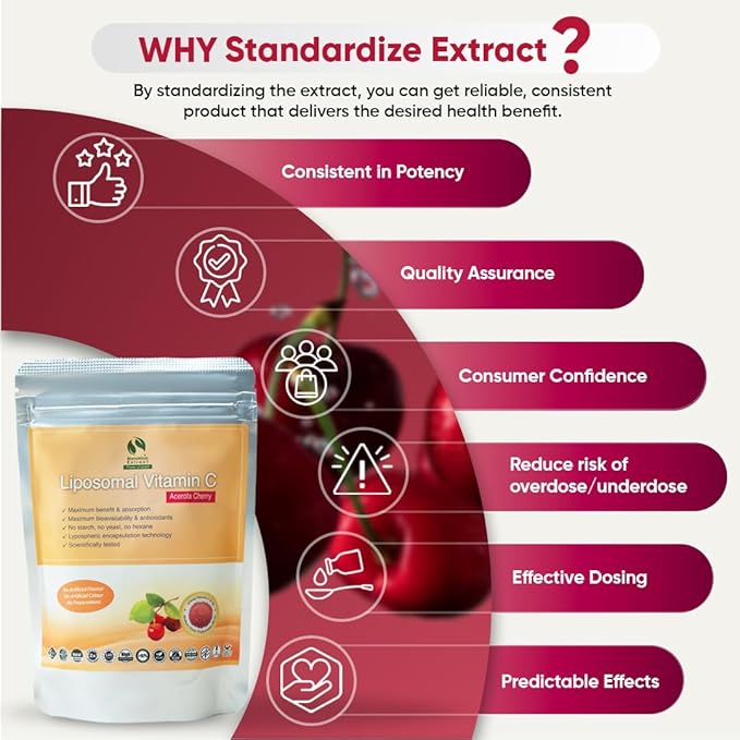 Bionutricia Liposomal Vitamin C with Acerola Cherry Extract Powder (Water Soluble) Immune & Collagen Support, Two-Stage for High Absorption & Antioxidant, No Sugar & Non GMO 5.29Ounce