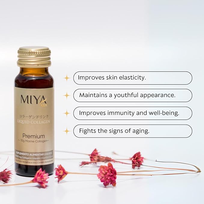Premium Liquid Collagen for Women | 10,000 mg of Marine Collagen | Red Berries and Grape Flavor | Supports Skin, Hair & Nails | Beauty Supplement | 30 Bottles- One Month Supply