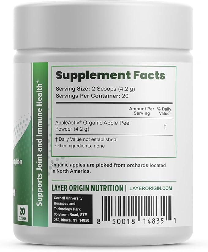 Layer Origin Organic Apple Peel Powder Boost Akkermansia and Bifidobacteria