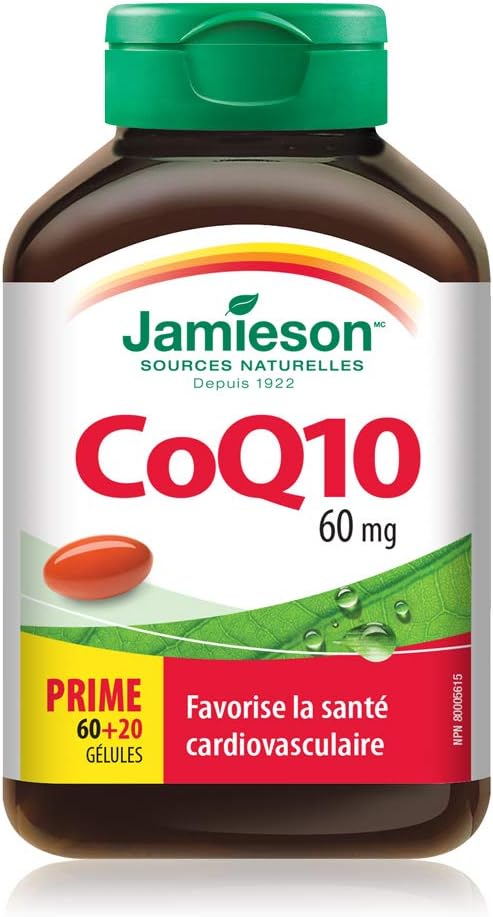 Jamieson CoQ10 Antioxidants 60 mg 80 Softgels