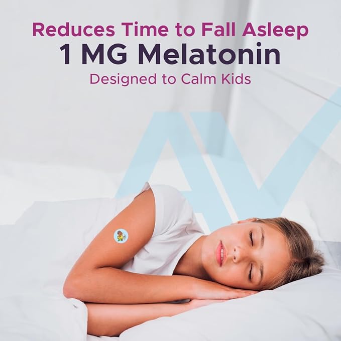 Sleep Patches for Kids with Melatonin | Natural Sleeping Aid | Calm and Relax Patch to Sleep Better | Toxin-Free Sleeping Device to Support Quality Sleep and Reduce Fatigue | Baby Sleep Aid