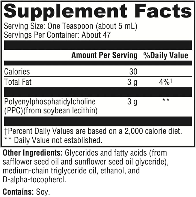 XYMOGEN PhosphaLine - Polyenylphosphatidylcholine Liquid Phosphatidyl Choline - Support Liver Health, Cell Membrane Fluidity, Cardiovascular Health (8 fl oz)