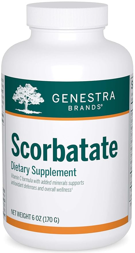 Genestra Brands Scorbatate | Vitamin C Combination to Support Bones, Skin, Muscles, Immunity and Normal Wound Healing | 6 Ounces