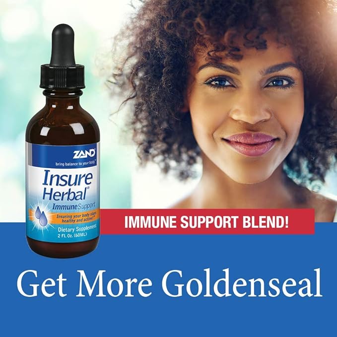 ZAND Insure Immune Support | Herbal Liquid Echinacea Supplement | with Elderberry, Chamomile, Ginger & Valerian (2oz)