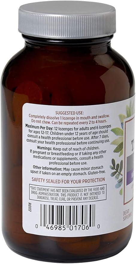 Quantum Health TheraZinc Elderberry Lozenges, Made with Zinc Gluconate for Immune Support, 60 Count