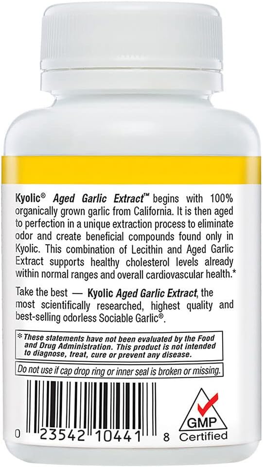 Kyolic Aged Garlic Extract Cholesterol Formula 104-100 Capsules