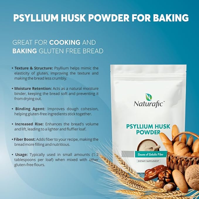 Psyllium Husk Powder – 100% Pure Natural Fiber for Digestive Health & Regularity, Non-GMO, Gluten-Free, Vegan, 32 oz – Supports Healthy Bowel Movements.