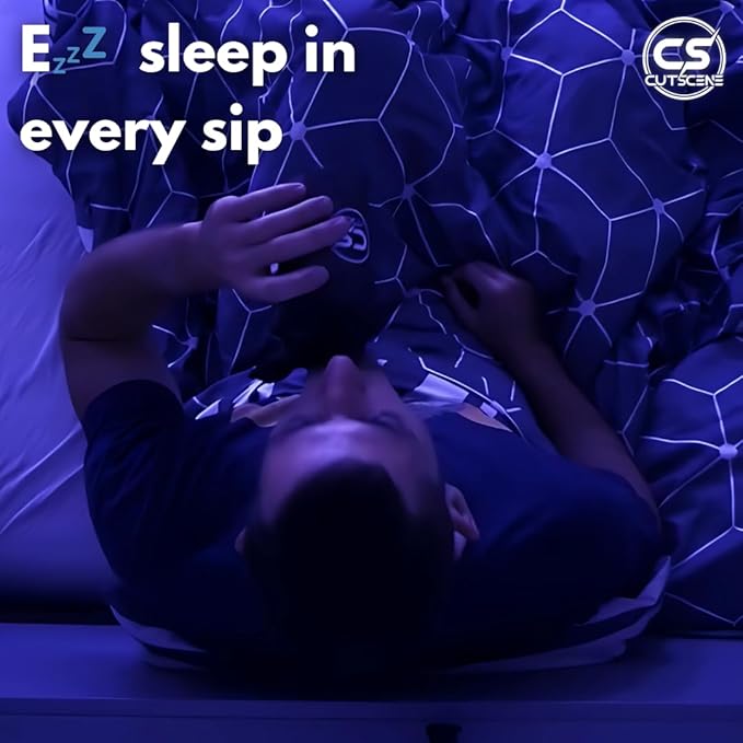 CutScene Sleep Supplement (34 Scoops): Sleep & Recovery Mix with melatonin, Valerian Root, Magnesium. Gluten-Free, Vegan, Sugar-Free. Lemonade Iced Tea Flavor.