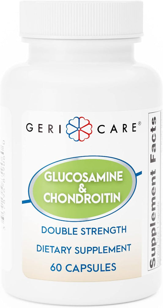 Gericare Glucosamine HCl 500 mg, Chondroitin Sulfate 400 mg with Sodium 35 mg Supplement Capsules - Supports Joint Mobility, Promotes Cartilage Health and Flexibility, 60 Count (Pack of 1)