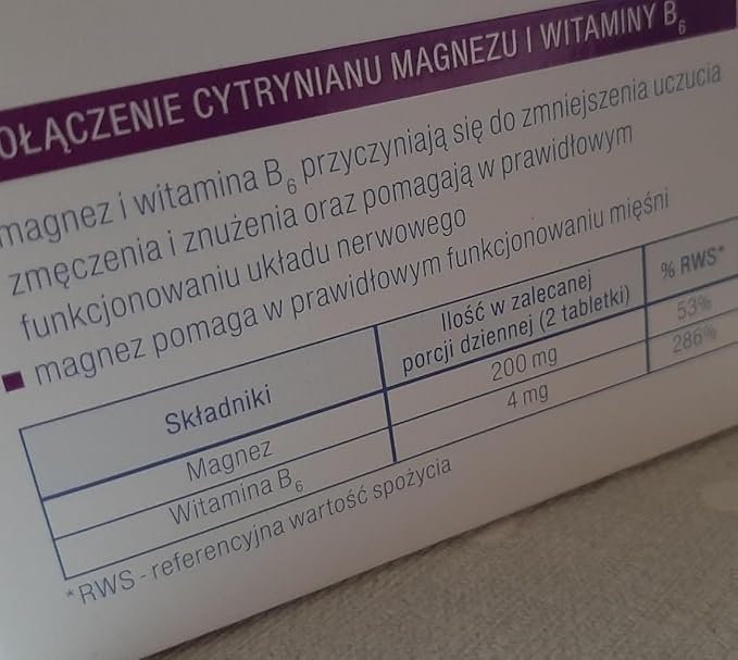 Sanofi Magne B6 Magnesium and Pyridoxine Coated Tablets, 60 Tablets, 2 Packs