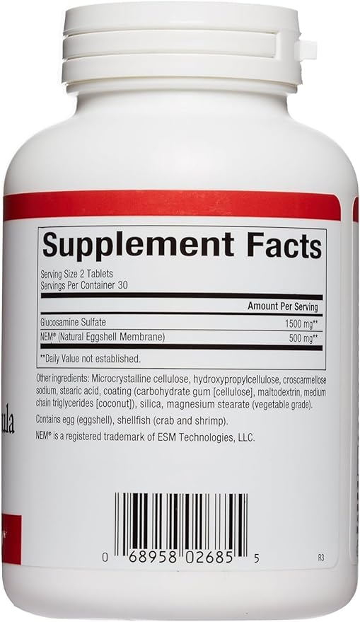 Natural Factors, NEM Knee & Joint Formula, Promotes Flexibility and Comfort, 60 Tablets
