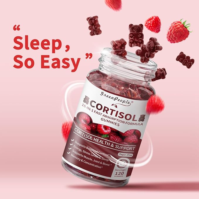 Cortisol Supplements for Women - 15-in- 1 Cortisol Reducer Detox Manager with Ashwagandha/Magnesium/L-theanine/Phosphatidylserine/Vitamin B6 for Mood/Focus & Sleep 120CT-2 Pack