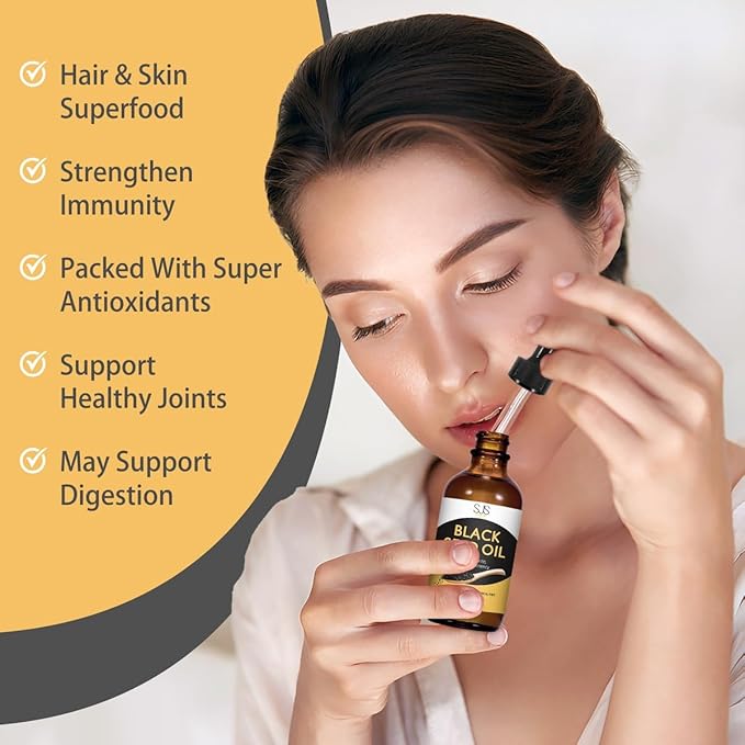 Premium Black Seed Oil Cold Pressed 4 oz – Skin, Hair, and Immune Support – Natural Remedy, Organic, Non-GMO, Cold-Pressed
