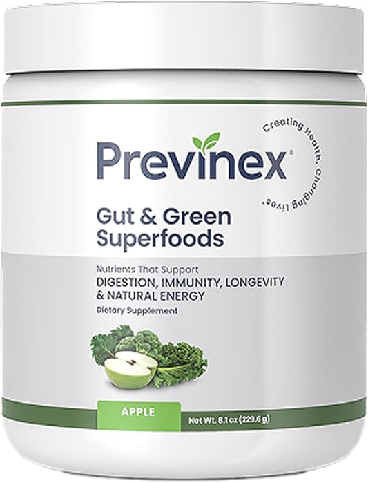 Gut & Green Superfoods Powder - Organic Greens with Clinically Studied Ingredients That Support Digestion, Gut Health, Immunity, Anti-Aging & Natural Energy