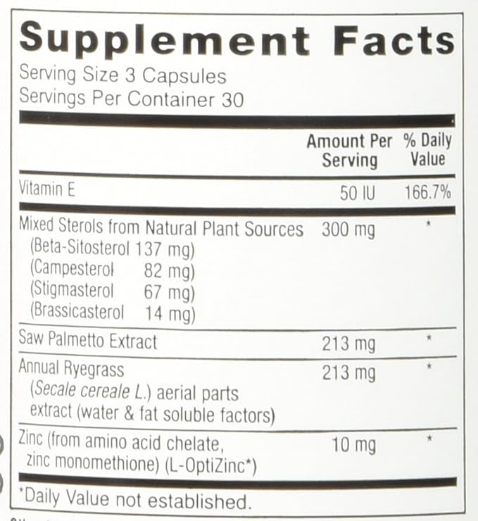 Prost-Xtra Plus (2 Bottle kit) with Rye Grass, 300mg Plant Sterols, Saw Palmetto, Zinc, Vitamin E 90 Capsules Each