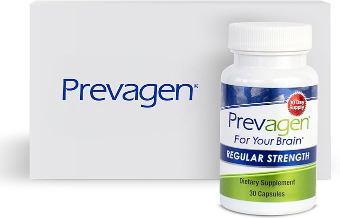 Prevagen Regular Strength 10mg, 30 Capsules |1 Pack| with Apoaequorin & Vitamin D with Attractive and Stackable Prevagen Storage Box