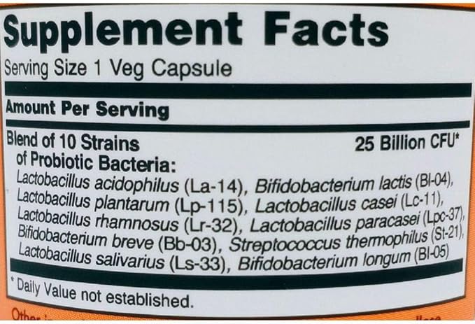 Now Probiotic-10 25 Billion, 50 Count (Pack of 2)