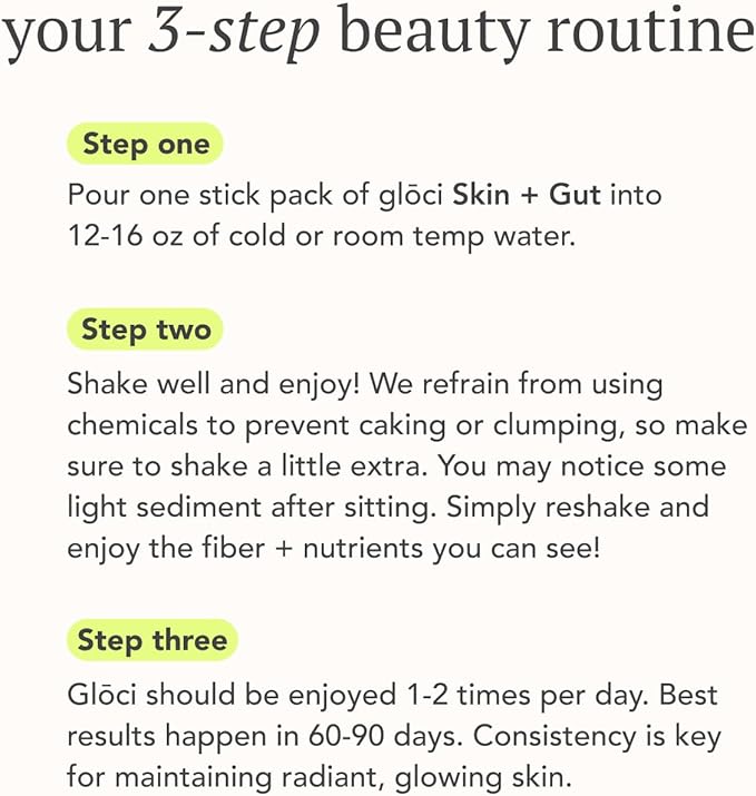 Gloci Skin + Gut - Probiotic DE111 - Hyaluronic Acid, Magnesium, Vitamin C, Zinc, Coconut Water Powder - Clinically Studied Probiotic for Radiant Skin, Gut Health, Hydration - 30 Count