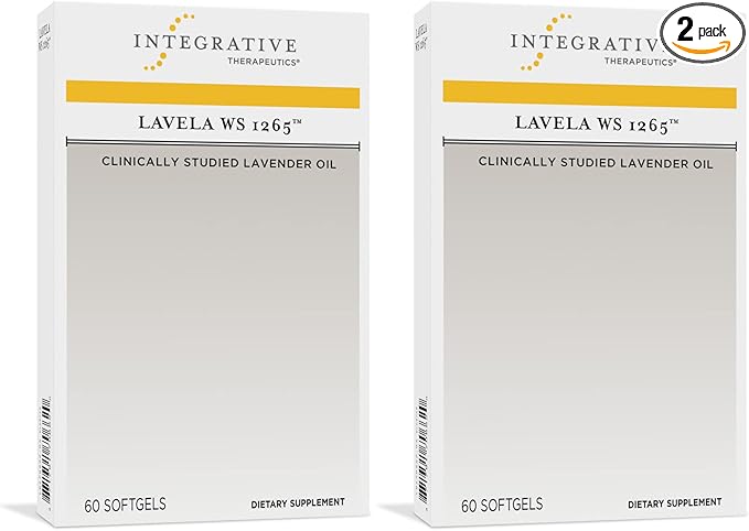 Integrative Therapeutics – Lavela WS 1265 - Clinically Studied Lavender Essential Oil Supplement - Calms Nervousness* - Reduces Stress* - 60 Softgels, 2 Pack