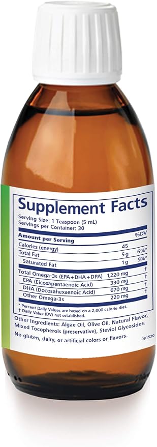 PRN | Omega-V Benefits - Vegan Omega-3 Supplement with 1000mg EPA and DHA - Premium, Sustainable Algae for Plant-Based & Vegetarians – Support Heart, Brain, Joint & Eye Health 1 Month Supply