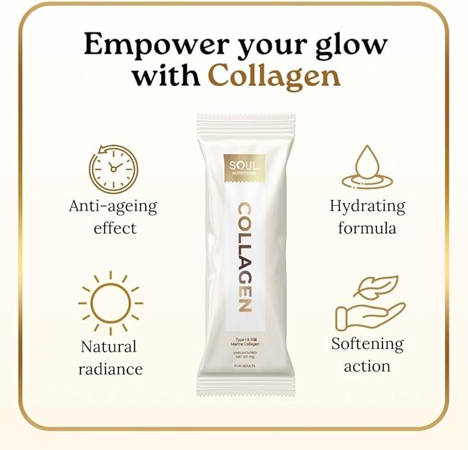 100% Pure Marine Collagen - Type I & III Peptides, 8g Unflavored, Sugar-Free, Preservative-Free, Dairy-Free, GMO-Free, Perfect for Drinks & Smoothies.