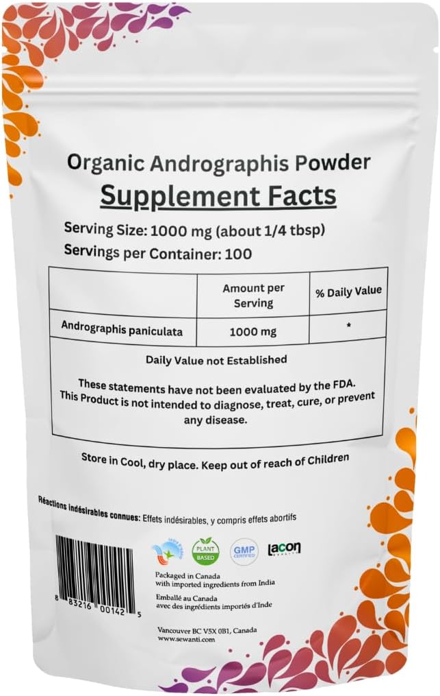 Sewanti Andrographis Extract Powder - Andrographis Paniculata for Liver Health|Herbal Supplement 200g