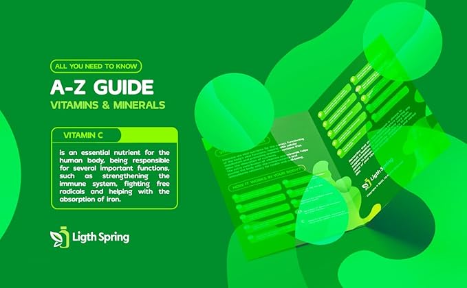 Zero Sugar Vitamin C Gummies Dietary Supplement, 250 mg, 120 Ct Bundle with Exclusive Vitamins & Minerals - A to Z - Better Ligth&Spring Guide