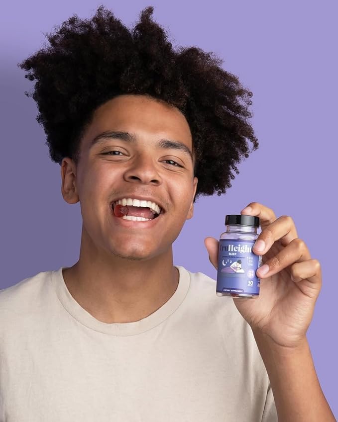 TruHeight Sleep Gummies - Kids & Teen Natural Sleep Aid for Maximum Growth - Pediatric Recommended - Kids Melatonin Gummy - Melatonin, Ashwagandha, L Theanine, Lemon Balm, Ages 4+, Mixed Berry Flavor