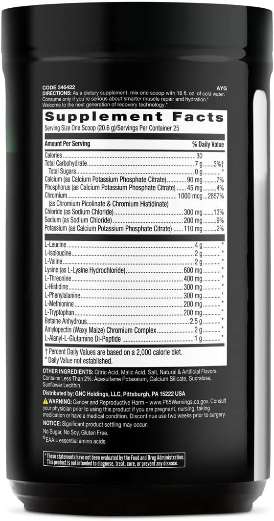 BEYOND RAW Precision Amino | Recovery & Power Amino Acid Formula | Fuel Muscles | Enhance Hydration | Crisp Apple | 25 Servings