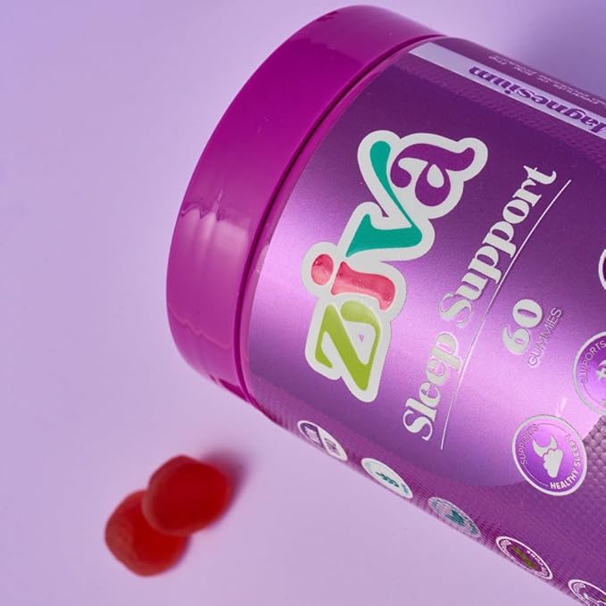 ZIVA Sleep Support Gummies – Melatonin & Magnesium Sleep Aid for Adults – Restful Sleep Formula with Natural Berry Flavor