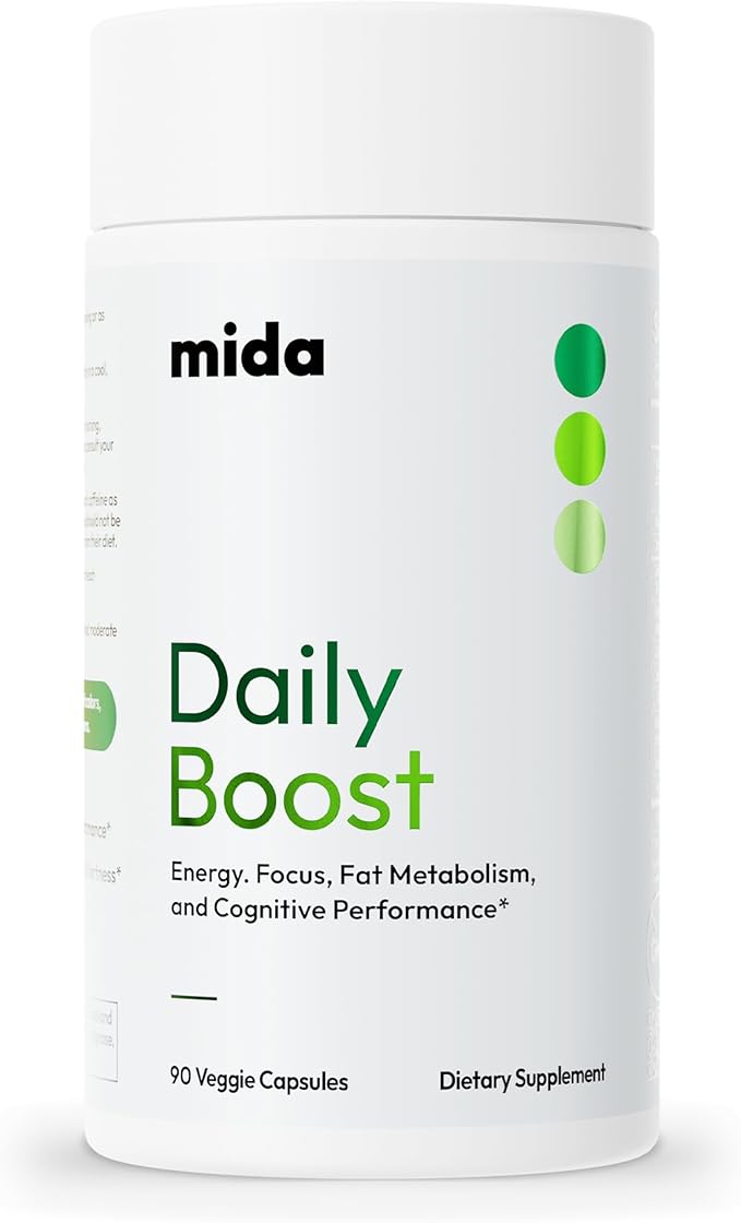 Daily Boost 3-in-1 Weight Loss, Energy, & Focus Support | 7-Keto DHEA (200mg) Thermogenic with Natural Caffeine, CoQ10, B12, Ginkgo Biloba, Ginseng, L-Theanine, Folate | 30 Servings