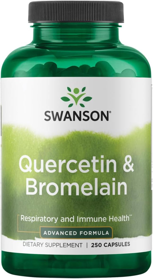 Swanson Quercetin & Bromelain- Supplement- Unique Natural Formula-(250 Capsules, 260/78mg Each)