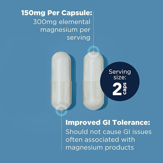 Designs for Health Magnesium Glycinate Complex (60 Capsules) & Whole Body Collagen (30 Servings) Bundle - High Absorption Magnesium with Premium Collagen Powder to Support Bones, Skin & Joints