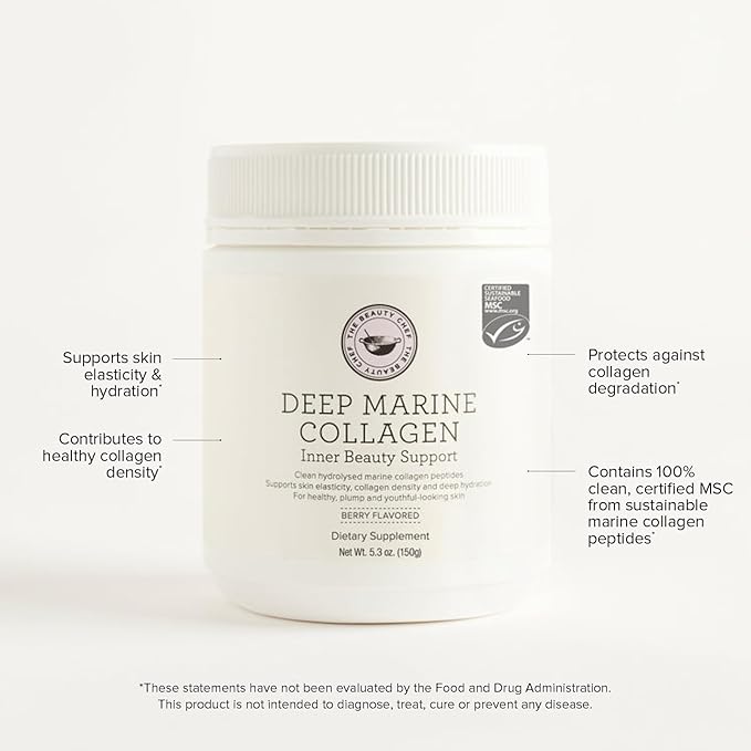 The Beauty Chef Deep Marine Collagen™ Inner Beauty Support – Berry-Flavoured Collagen Powder for Skin Hydration and Elasticity, Sourced from Wild-Caught, Deep-Sea North Atlantic Cod, 5.3 oz / 150g