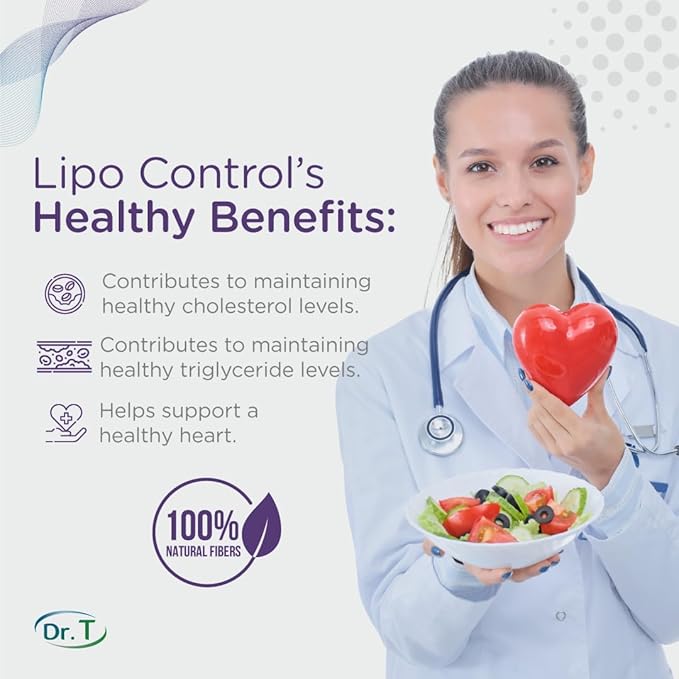 Dr. T Natural Cholesterol Lowering Supplement (2-Saver Pack) Psyllium Seed (Husks), Chitosan, Karaya Gum, Apple Pectin - Supports Healthy LDL & HDL Cholesterol, and Triglyceride Levels (2)