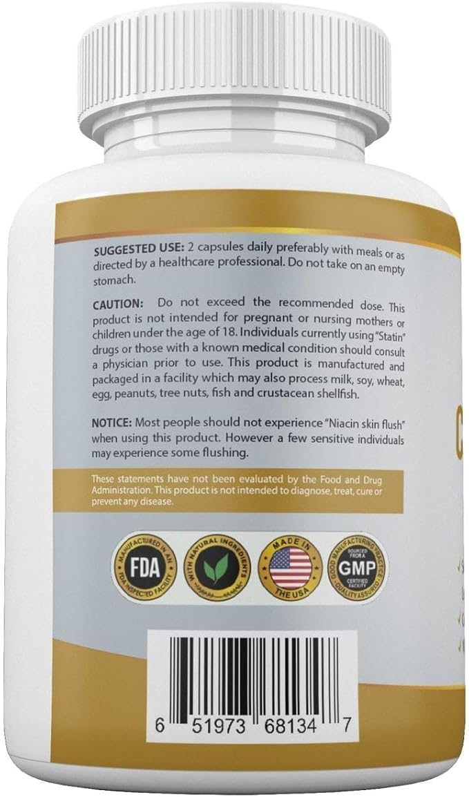 Choless Support Pro Health - Cholesterol & Lipid Management – Infused with Guggul and Garlic Extract - Vegan and Non-GMO - Made in USA – 60 Capsules
