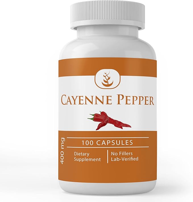 PURE ORIGINAL INGREDIENTS Cayenne Pepper & Apple Cider Vinegar Capsule Bundle (100 Capsules Each) No Additives or Fillers, Lab Verified