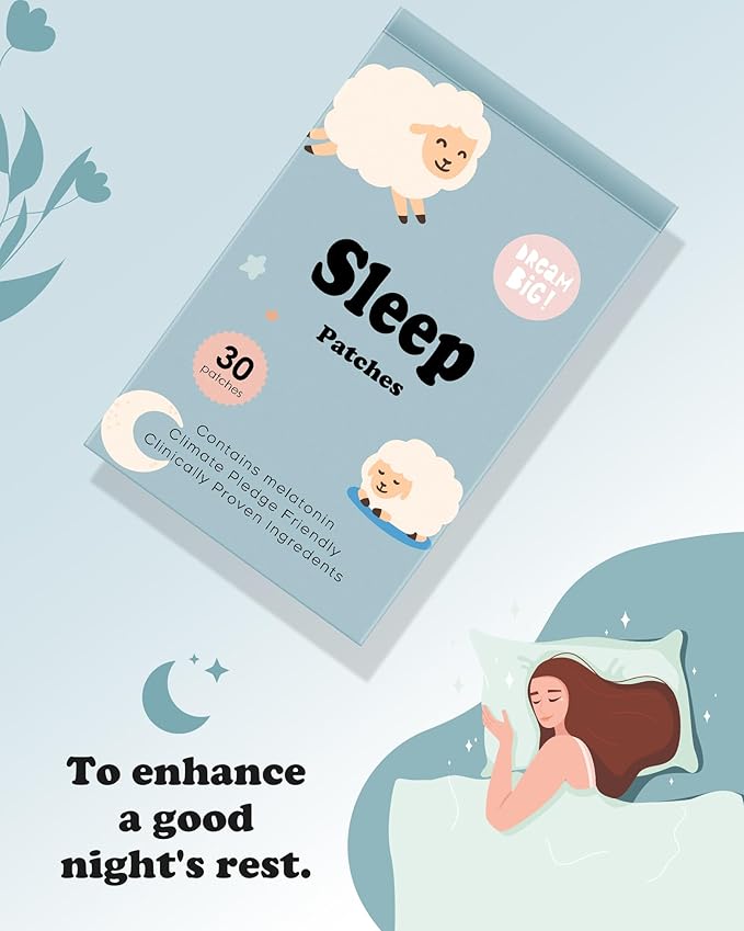 Sleep Patches, 30 Pack Upgraded Deep Sleep Patches for Adults, All Natural Deep Patch, for Men and Women, Cruelty Free Water Resistant Patch That Last All Night