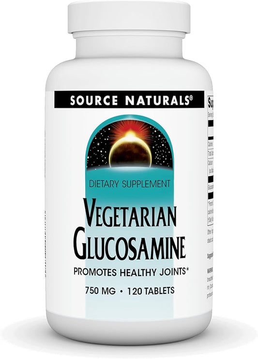 Source Naturals Vegetarian Glucosamine, Promotes Healthy Joints*, 750 mg - 120 Tablets