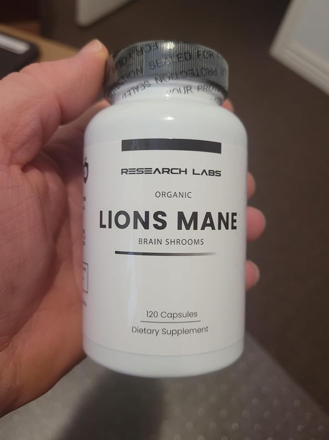 Research Labs Organic Lions Mane Supplement Capsules, 2 Fer 1 Ad - 240 Capsules w/Patent Litropane™ Immune System Booster Nootropic Brain Support Mushroom Supplement. 10X Extract comparable 18000mg
