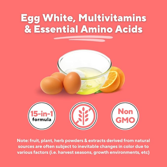 Albumin Supplement with Vitamin B Complex, Amino Acids, Egg White & Whey Protein Powder - Energy, Stamina, Immune, Wellness Support - 120 Tablets, Non-GMO, Gluten-Free