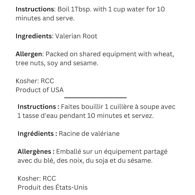 Sadaf Valerian Roots - Valerian Root Loose (Valerian officinalis) - Make Your Valerian Root Tea - 2 oz. Bag